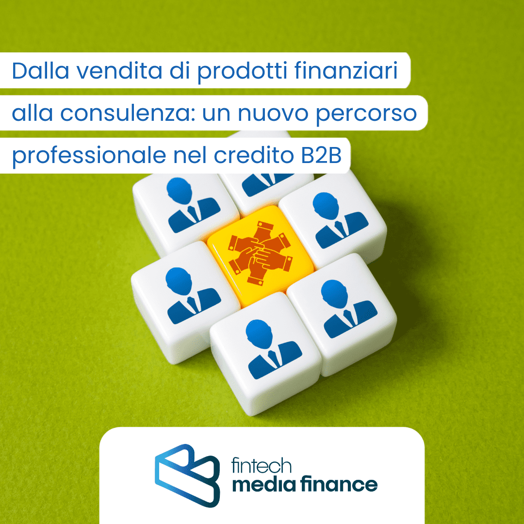 Il mondo del credito B2B sta cambiando… e noi con lui. Abbiamo scelto di investire sulla crescita dei professionisti, accompagnandoli in un percorso che li porta dalla vendita di prodotti finanziari alla vera consulenza alle imprese