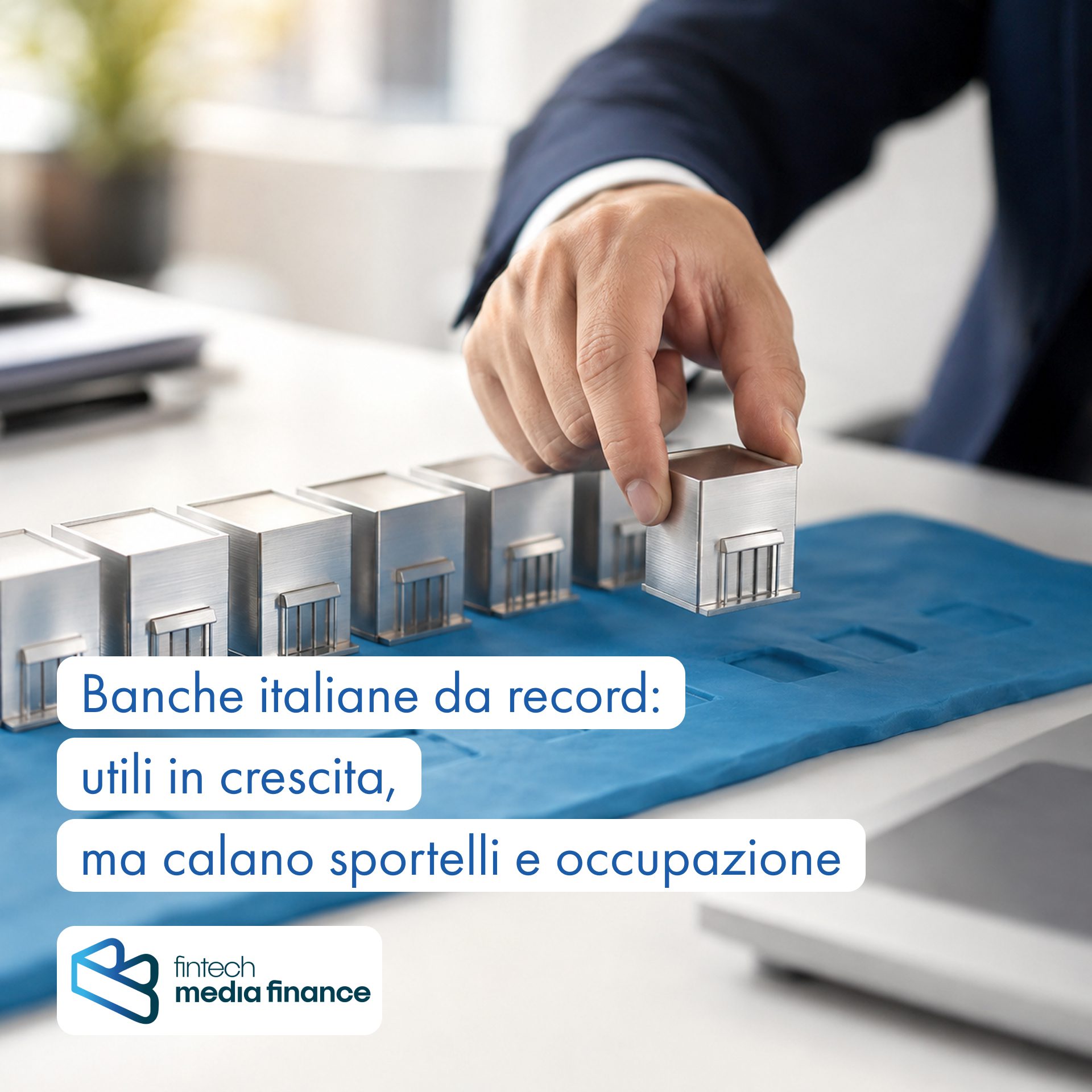 Banche italiane utili record con calo degli sportelli bancari nel 2026